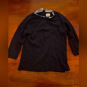 CREWCUTS (JCREW KIDS) NAVY BLUE SWEATER WITH RUFFLES
